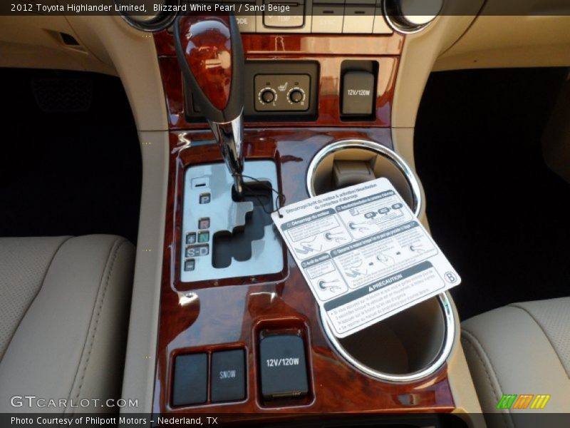 Blizzard White Pearl / Sand Beige 2012 Toyota Highlander Limited