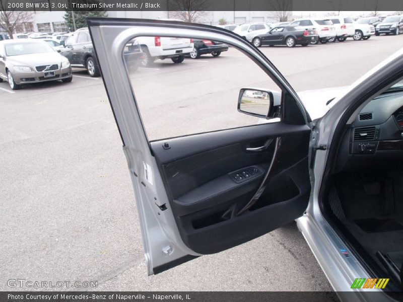 Titanium Silver Metallic / Black 2008 BMW X3 3.0si