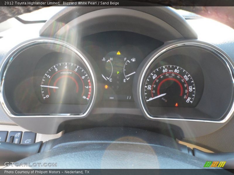 Blizzard White Pearl / Sand Beige 2012 Toyota Highlander Limited