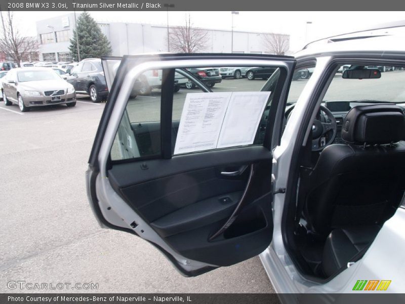 Titanium Silver Metallic / Black 2008 BMW X3 3.0si