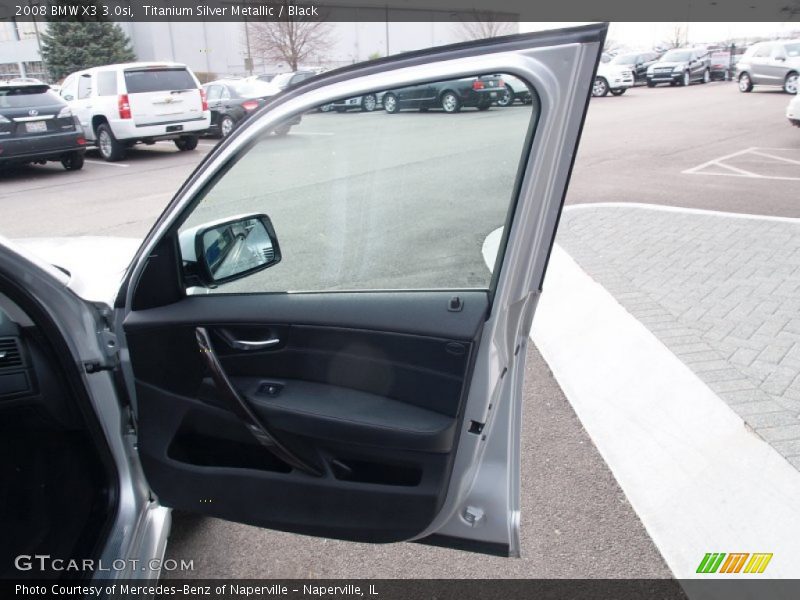 Titanium Silver Metallic / Black 2008 BMW X3 3.0si