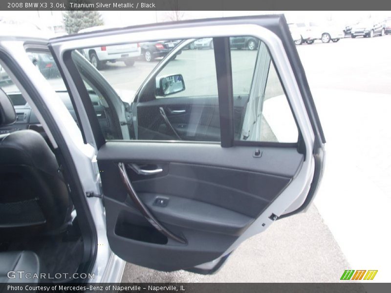 Titanium Silver Metallic / Black 2008 BMW X3 3.0si