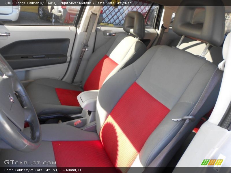 Bright Silver Metallic / Pastel Slate Gray/Red 2007 Dodge Caliber R/T AWD
