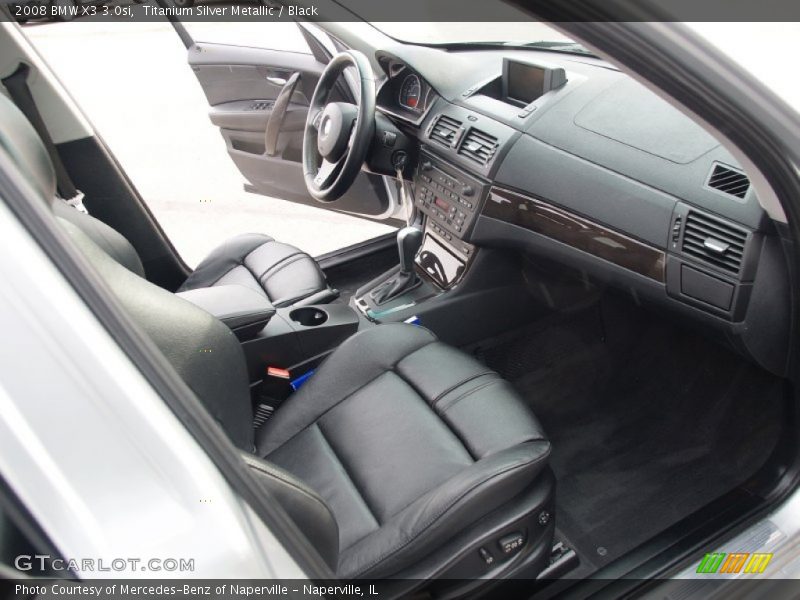 Titanium Silver Metallic / Black 2008 BMW X3 3.0si