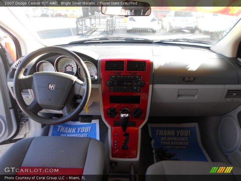 Bright Silver Metallic / Pastel Slate Gray/Red 2007 Dodge Caliber R/T AWD