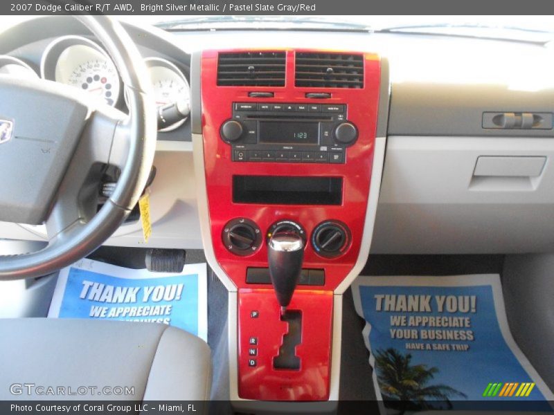 Bright Silver Metallic / Pastel Slate Gray/Red 2007 Dodge Caliber R/T AWD
