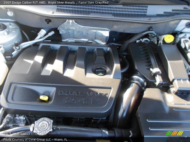Bright Silver Metallic / Pastel Slate Gray/Red 2007 Dodge Caliber R/T AWD