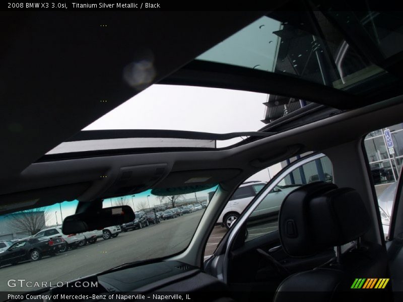 Titanium Silver Metallic / Black 2008 BMW X3 3.0si