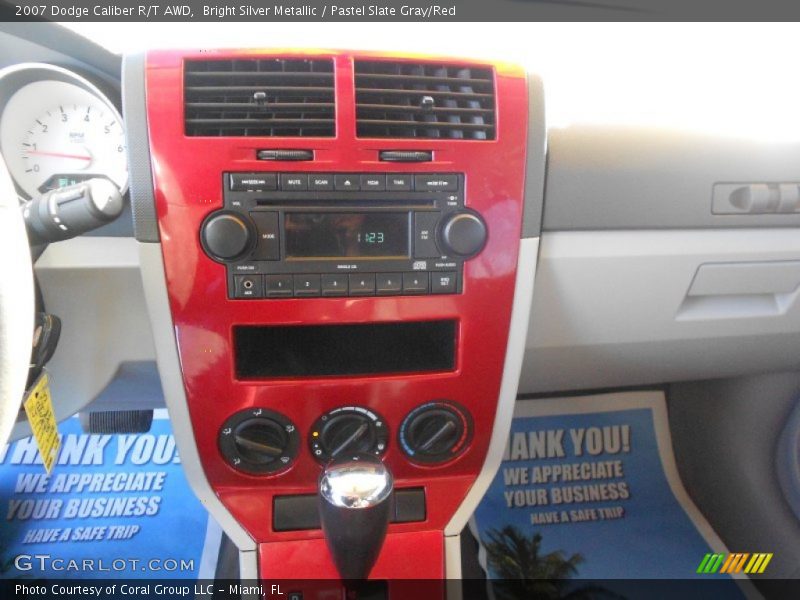 Bright Silver Metallic / Pastel Slate Gray/Red 2007 Dodge Caliber R/T AWD