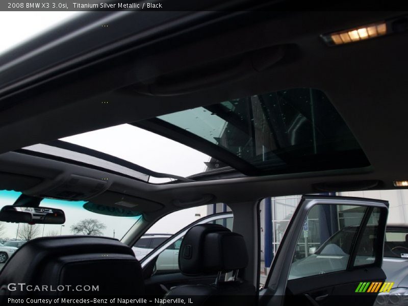 Titanium Silver Metallic / Black 2008 BMW X3 3.0si