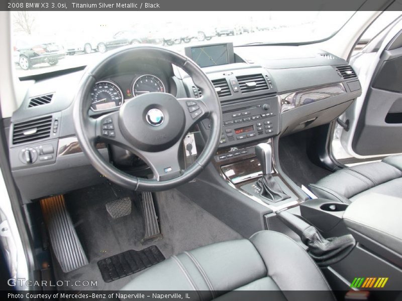 Titanium Silver Metallic / Black 2008 BMW X3 3.0si