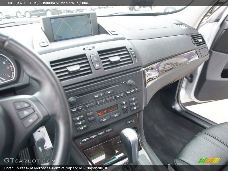 Titanium Silver Metallic / Black 2008 BMW X3 3.0si