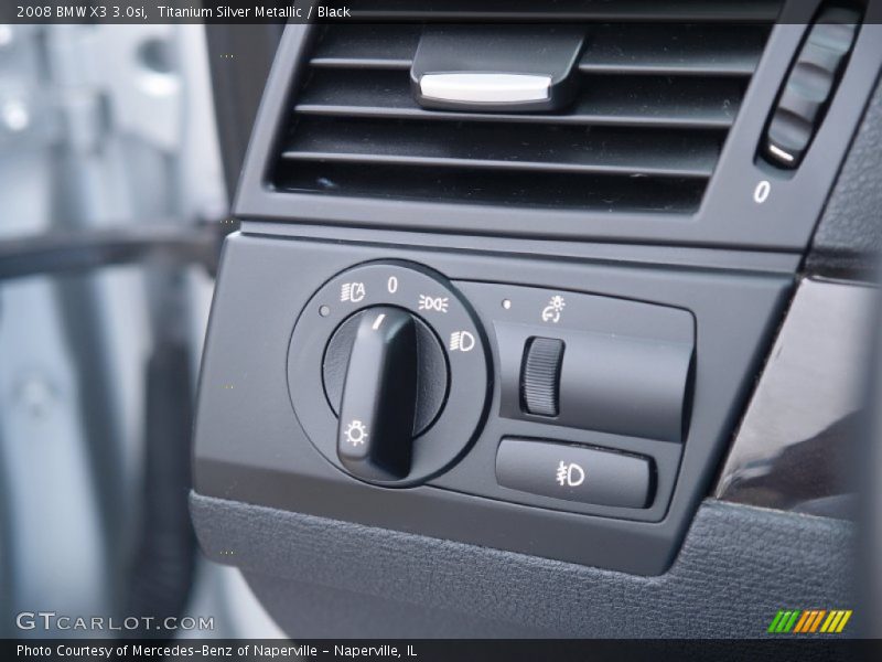 Titanium Silver Metallic / Black 2008 BMW X3 3.0si