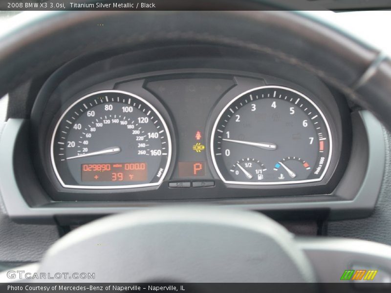 Titanium Silver Metallic / Black 2008 BMW X3 3.0si