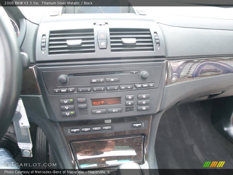 Titanium Silver Metallic / Black 2008 BMW X3 3.0si