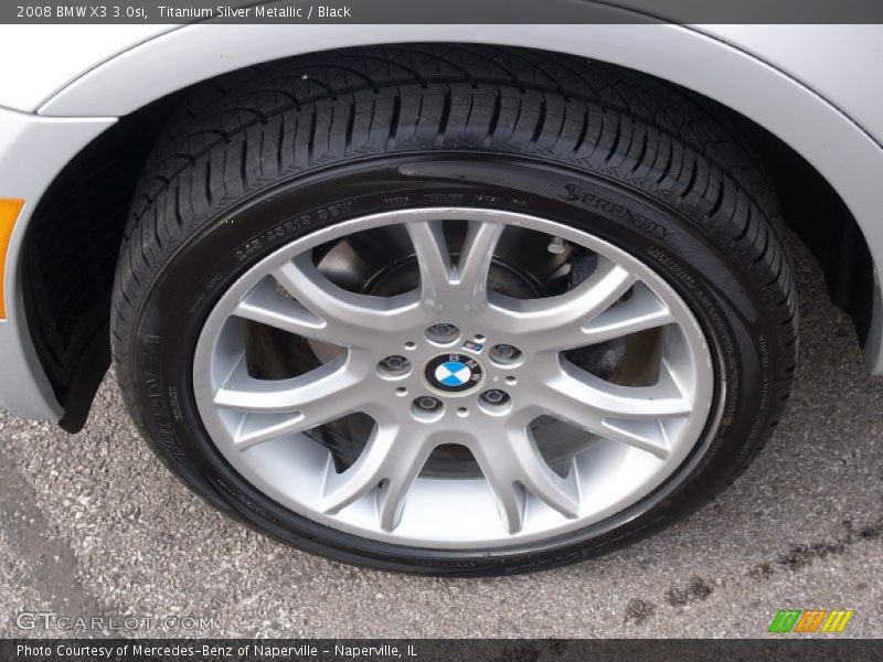 Titanium Silver Metallic / Black 2008 BMW X3 3.0si