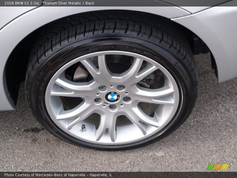 Titanium Silver Metallic / Black 2008 BMW X3 3.0si