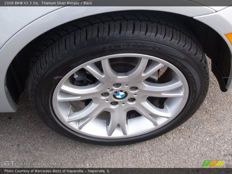 Titanium Silver Metallic / Black 2008 BMW X3 3.0si