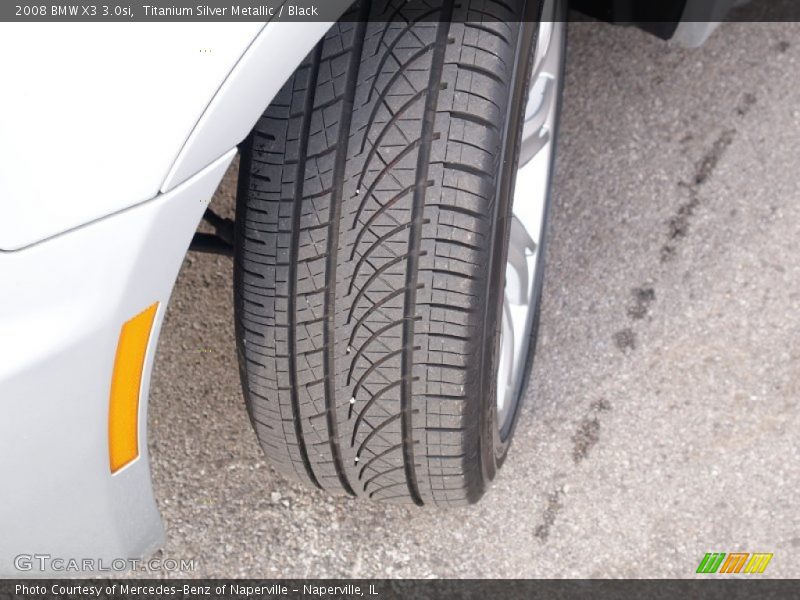 Titanium Silver Metallic / Black 2008 BMW X3 3.0si