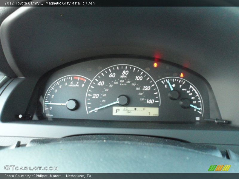 Magnetic Gray Metallic / Ash 2012 Toyota Camry L