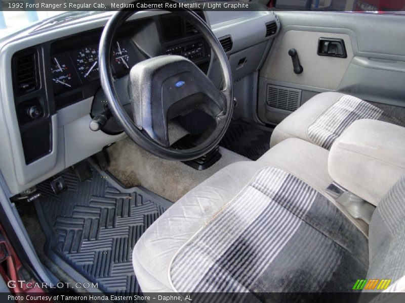 Medium Cabernet Red Metallic / Light Graphite 1992 Ford Ranger S Regular Cab