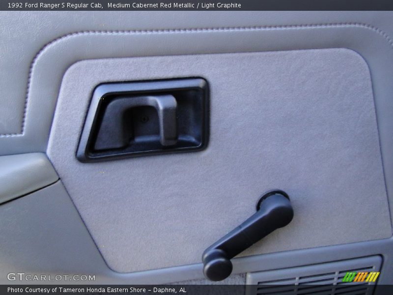 Medium Cabernet Red Metallic / Light Graphite 1992 Ford Ranger S Regular Cab