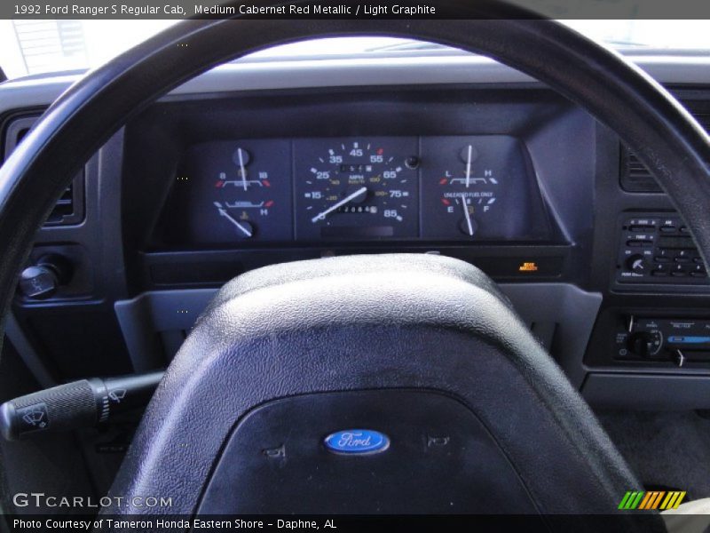 Medium Cabernet Red Metallic / Light Graphite 1992 Ford Ranger S Regular Cab