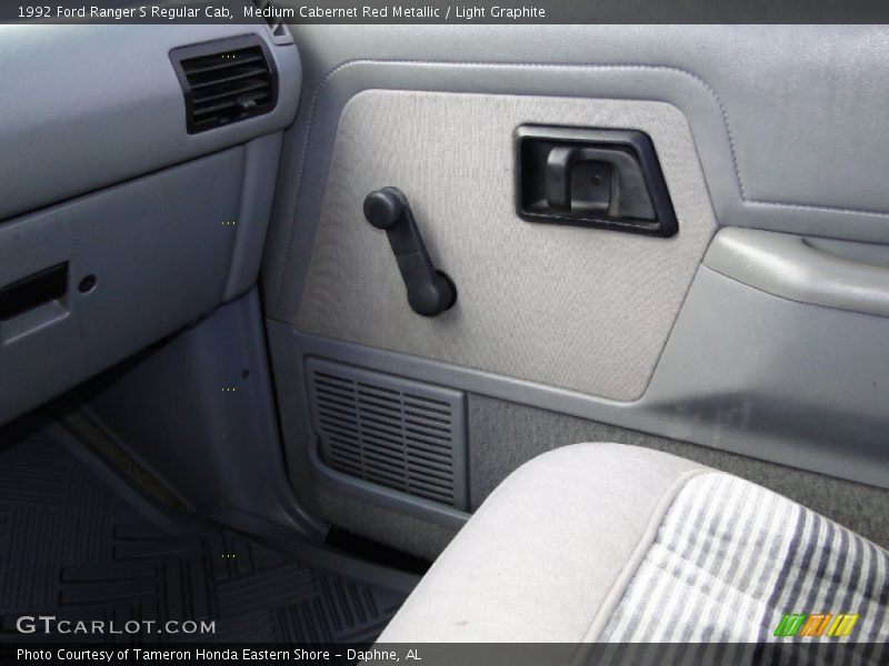 Medium Cabernet Red Metallic / Light Graphite 1992 Ford Ranger S Regular Cab