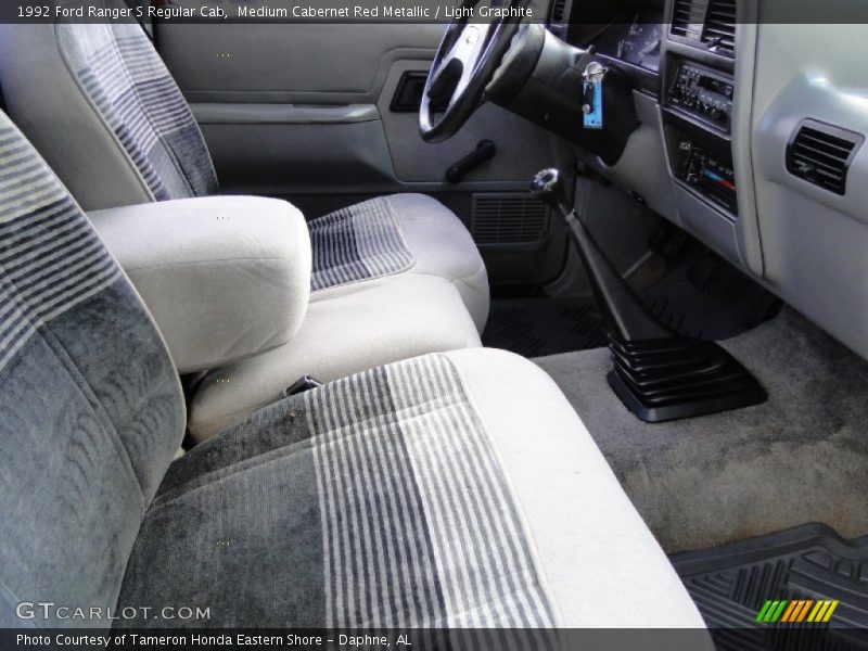 Medium Cabernet Red Metallic / Light Graphite 1992 Ford Ranger S Regular Cab