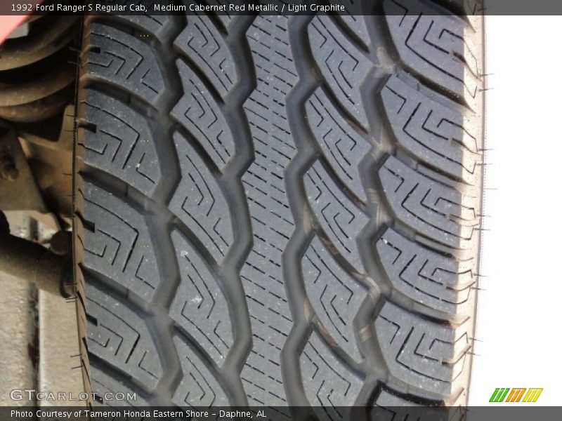 Medium Cabernet Red Metallic / Light Graphite 1992 Ford Ranger S Regular Cab