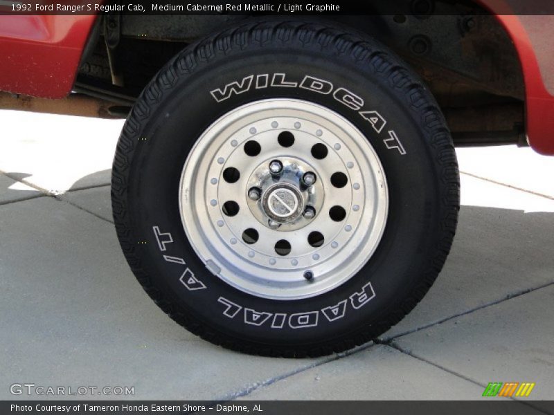 Medium Cabernet Red Metallic / Light Graphite 1992 Ford Ranger S Regular Cab