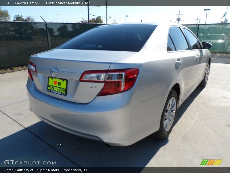 Classic Silver Metallic / Ash 2012 Toyota Camry LE