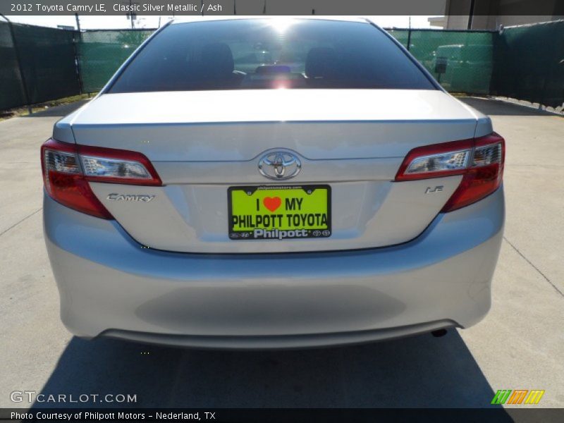 Classic Silver Metallic / Ash 2012 Toyota Camry LE