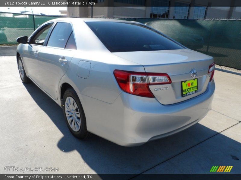 Classic Silver Metallic / Ash 2012 Toyota Camry LE
