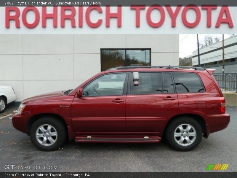 Sundown Red Pearl / Ivory 2002 Toyota Highlander V6