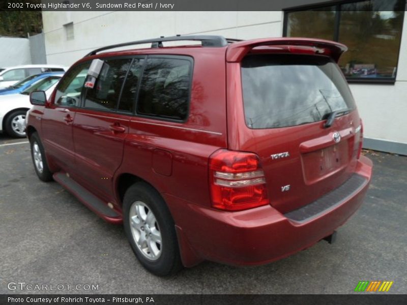 Sundown Red Pearl / Ivory 2002 Toyota Highlander V6