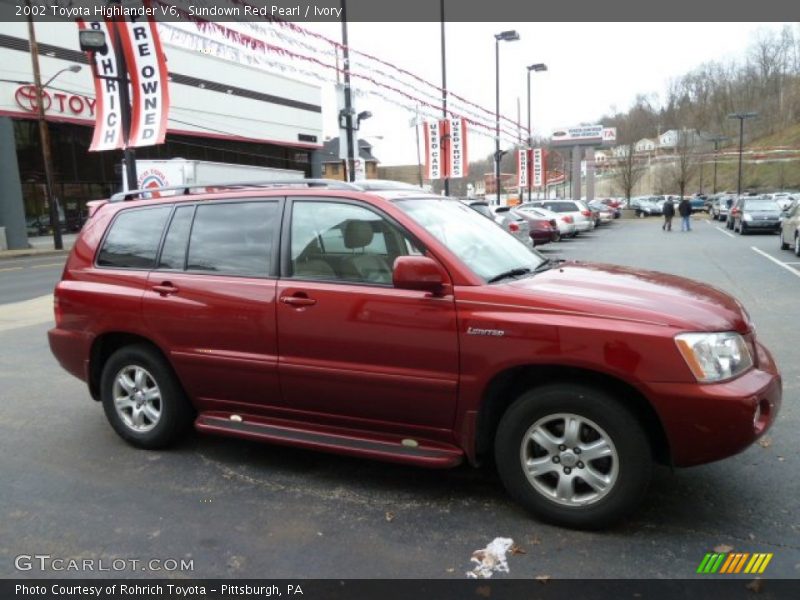Sundown Red Pearl / Ivory 2002 Toyota Highlander V6