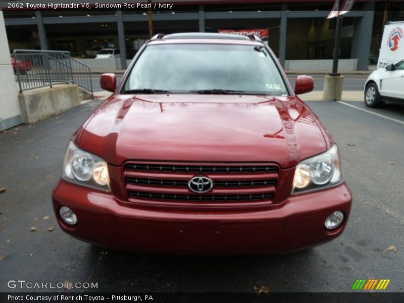 Sundown Red Pearl / Ivory 2002 Toyota Highlander V6