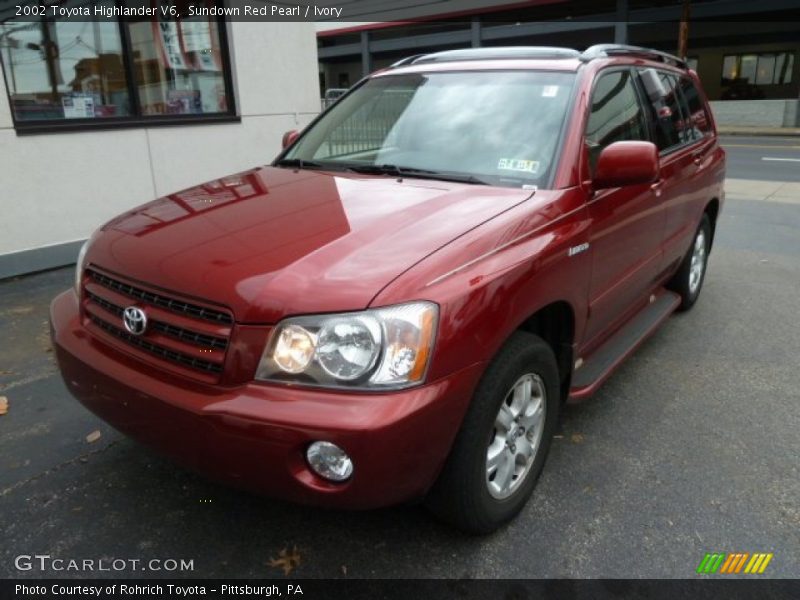 Sundown Red Pearl / Ivory 2002 Toyota Highlander V6