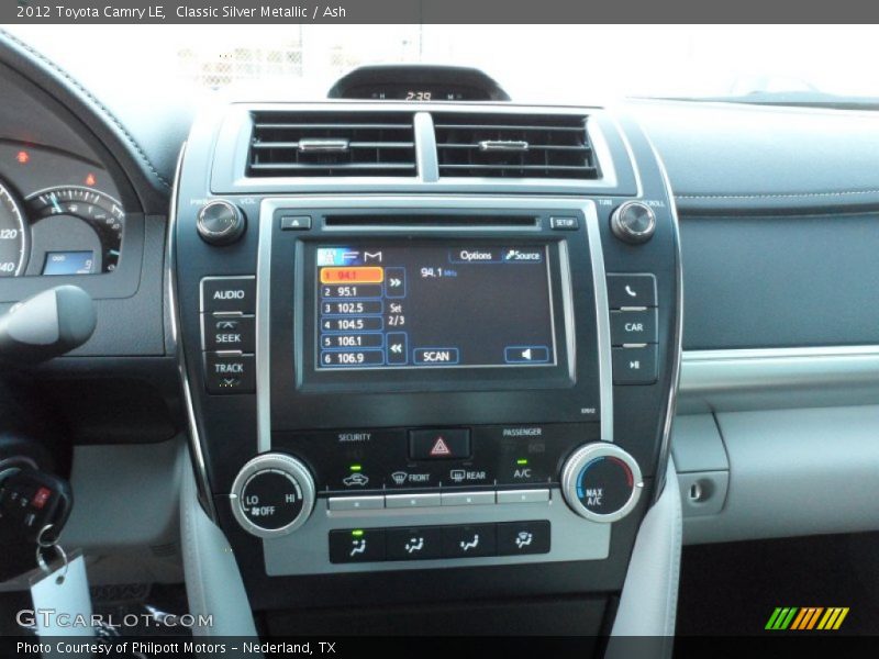 Classic Silver Metallic / Ash 2012 Toyota Camry LE