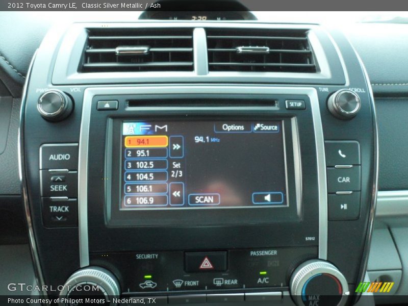 Classic Silver Metallic / Ash 2012 Toyota Camry LE