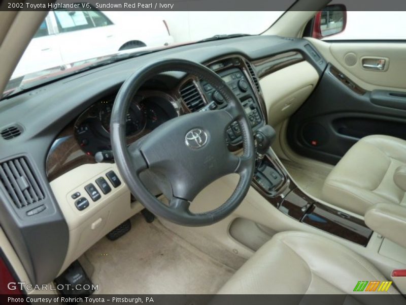 Sundown Red Pearl / Ivory 2002 Toyota Highlander V6