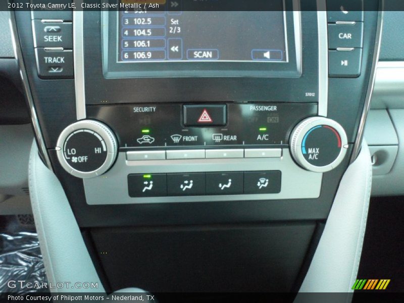 Classic Silver Metallic / Ash 2012 Toyota Camry LE