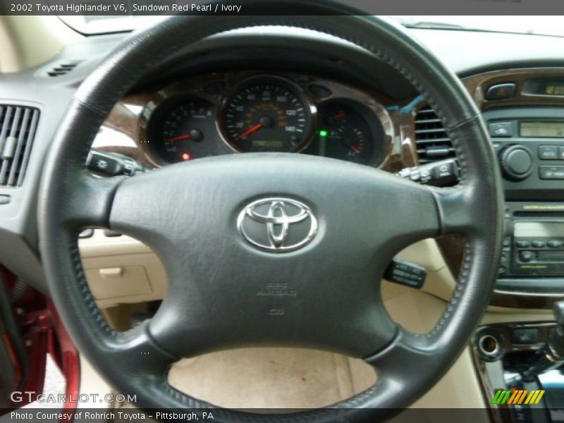 Sundown Red Pearl / Ivory 2002 Toyota Highlander V6