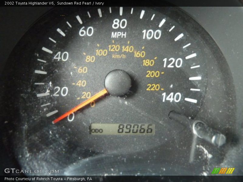 Sundown Red Pearl / Ivory 2002 Toyota Highlander V6