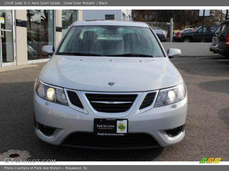 Snow Silver Metallic / Black 2008 Saab 9-3 Aero Sport Sedan