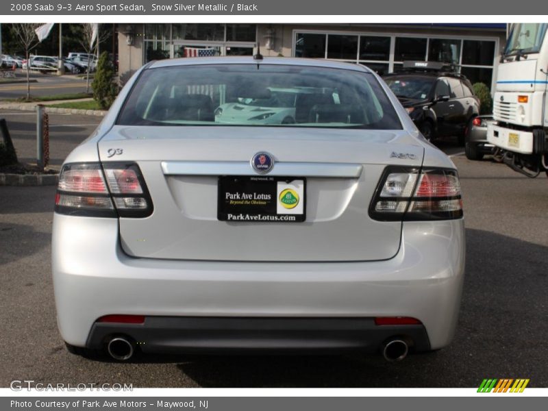 Snow Silver Metallic / Black 2008 Saab 9-3 Aero Sport Sedan