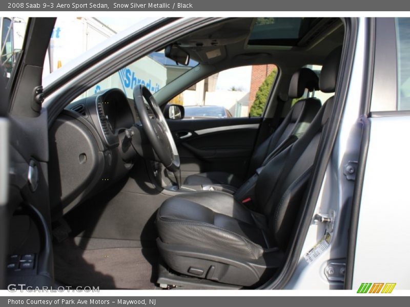 Snow Silver Metallic / Black 2008 Saab 9-3 Aero Sport Sedan