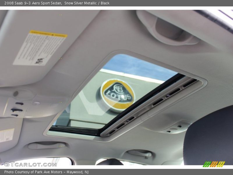 Snow Silver Metallic / Black 2008 Saab 9-3 Aero Sport Sedan