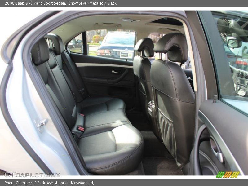Snow Silver Metallic / Black 2008 Saab 9-3 Aero Sport Sedan